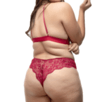 Ropa Interior Mujer para gorditas Lencería Femenina Talla Grande Conjunto Charlotte Vinotinto