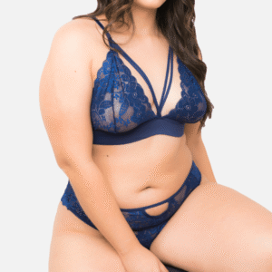 Conjunto-Charlotte-Azul-1fg Ropa Interior Mujer para gorditas Lencería Femenina Talla Grande Conjunto Charlotte Azul